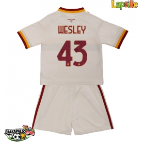 AS Roma Wesley Franca #43 Vieraspaita Lapsille 2026-27 Lyhythihainen (+ shortsit)